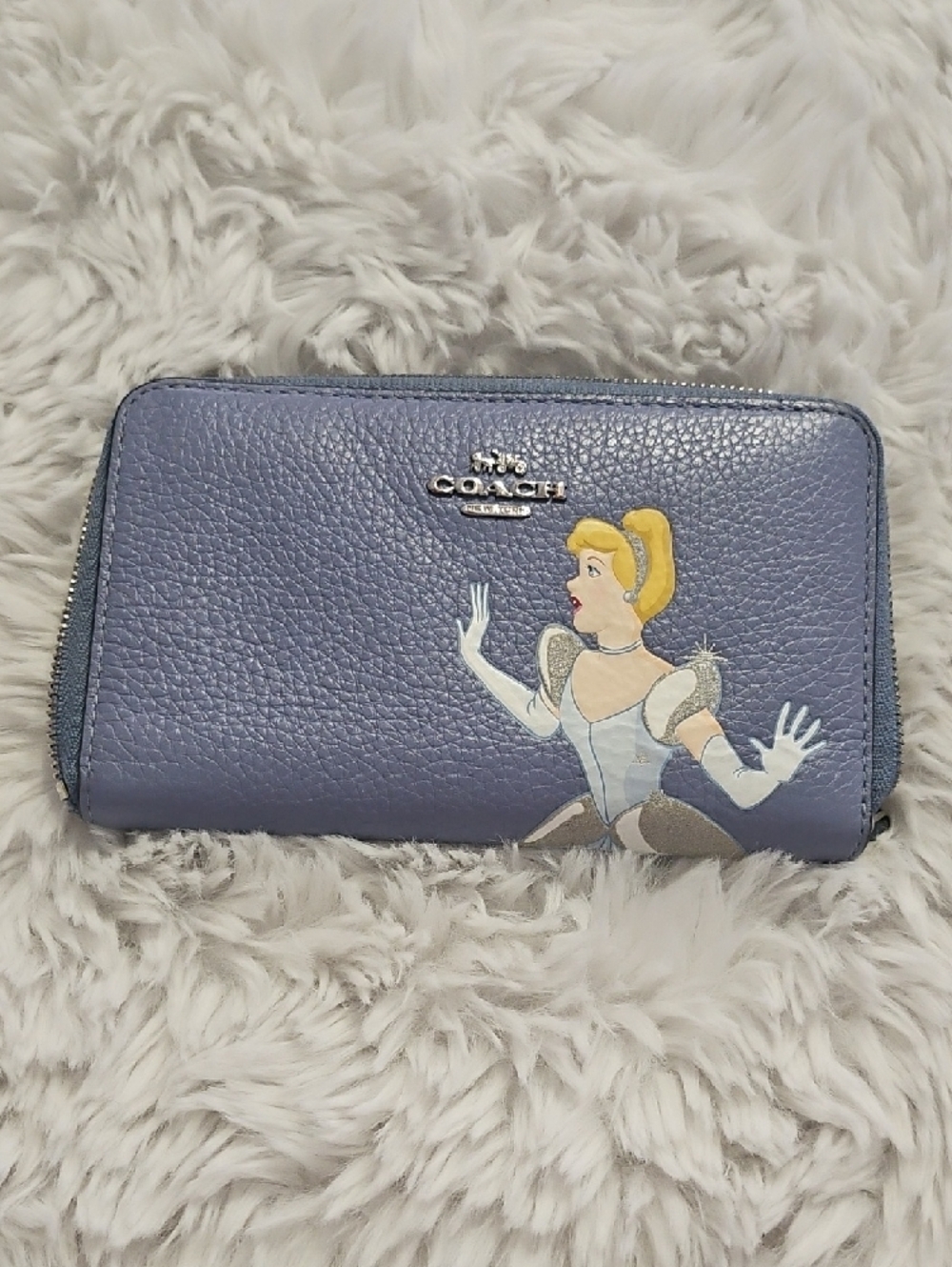 Coach Blue Cinderella Zip-Around Wallet